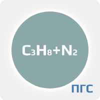 ПГС ГСО 1 разряд пропан (C3H8) 0,83% в азоте (N2) в стальном баллоне 4-5 л. вентиль латунь
