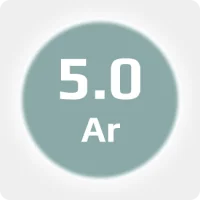 Аргон (Ar) 5.0 (99,999%) в баллоне 2л 150 бар, соединение  W21,6x1/14'' (DIN 6)