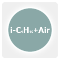 Калибровочная газовая смесь: ИЗОБУТАН (i-C4Н10) 0.9 % + ВОЗДУХ (Air) ост. в баллоне 2 л. Сталь, вентиль Латунь